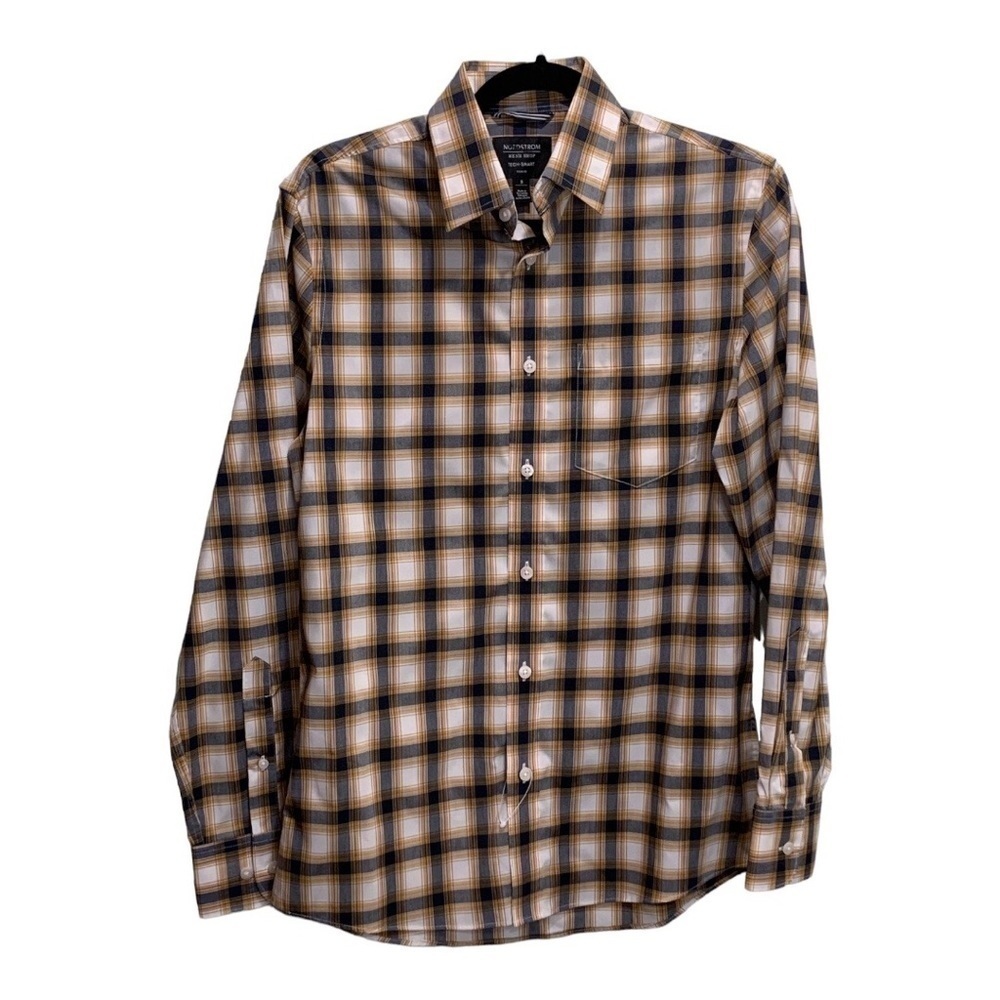 Nordstrom Button Down Plaid Shirt Size S
